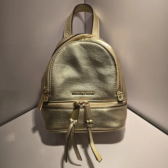 Michael Kors Gold Metallic Backpack Michael Kors | Bags | Michael Kors Metallic Gold And Brown  main image 3